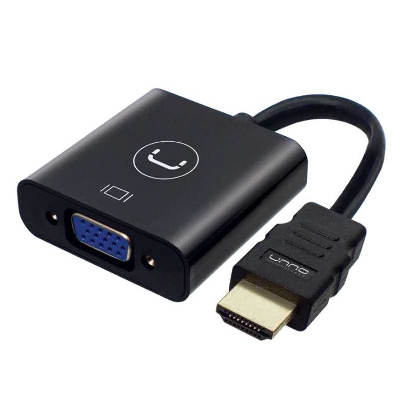 Adaptador HDMI a VGA Unno Tekno Macho-Hembra Negro