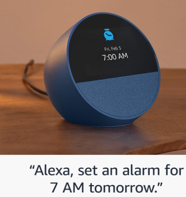 Bocina Inteligente Amazon Echo Spot Smart Negro Con Alexa
