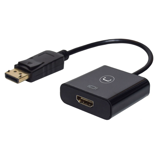 Adaptador DisplayPort a HDMI Unno Tekno Macho-Hembra Negro